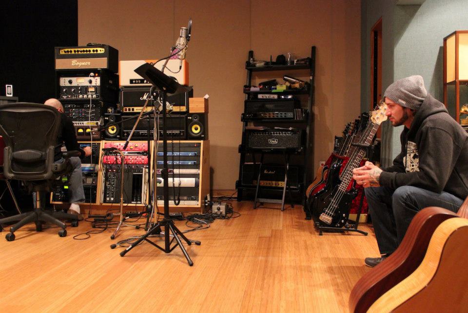 Joey "thinking" in the studio...