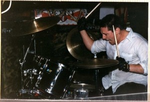Walter Gustafson on drums - banging out his teenage angst