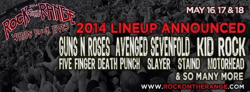 ROCK ON THE RANGE 2014 LINEUP ANNOUNCED ROCK ON THE RANGE 2014 LINEUP ANNOUNCED