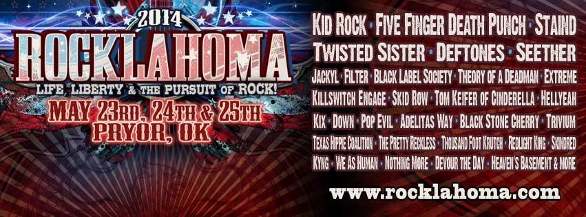 ROCKLAHOMA 2014: BAND PERFORMANCE TIMES ANNOUNCED