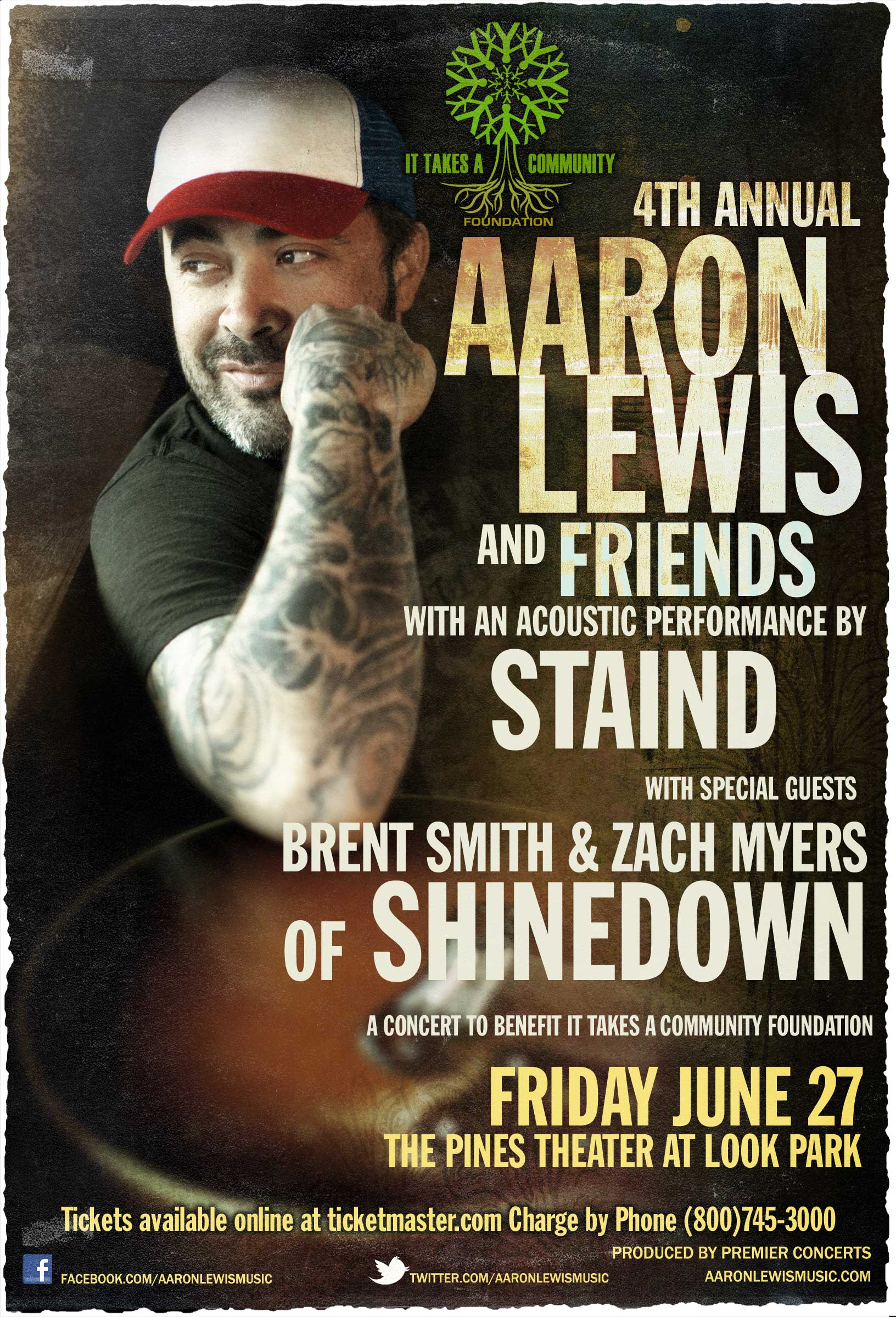 AARON LEWIS HOSTS THE 4TH ANNUAL IT TAKES A COMMUNITY FOUNDATION BENEFIT CONCERT