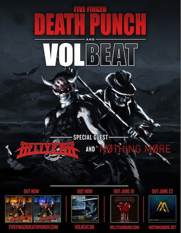 FIVE FINGER DEATH PUNCH & VOLBEAT ANNOUNCE NEW TOUR DATES