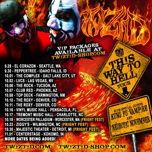 NEUROTIC NOVEMBER ANNOUNCE “THIS WAY TO HELL” TOUR WITH TWIZTID