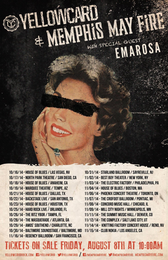 memphis may fire tour poster