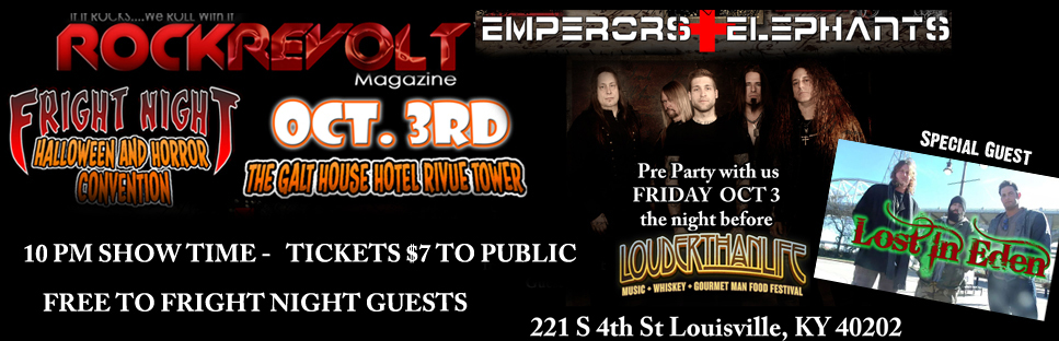 LOUDER THAN FRIGHT: PARTY WITH ROCKREVOLT AND FRIGHTNIGHT LOUDER THAN FRIGHT: PARTY WITH ROCKREVOLT AND FRIGHTNIGHT