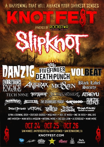SLIPKNOT’S KNOTFEST ADDS ANOTHER STAGE AND TEN MORE BANDS TO THE 3 DAY FESTIVAL BILL